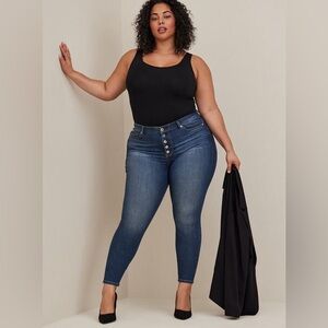 Classic Blue High-Waisted Bombshell Jeans